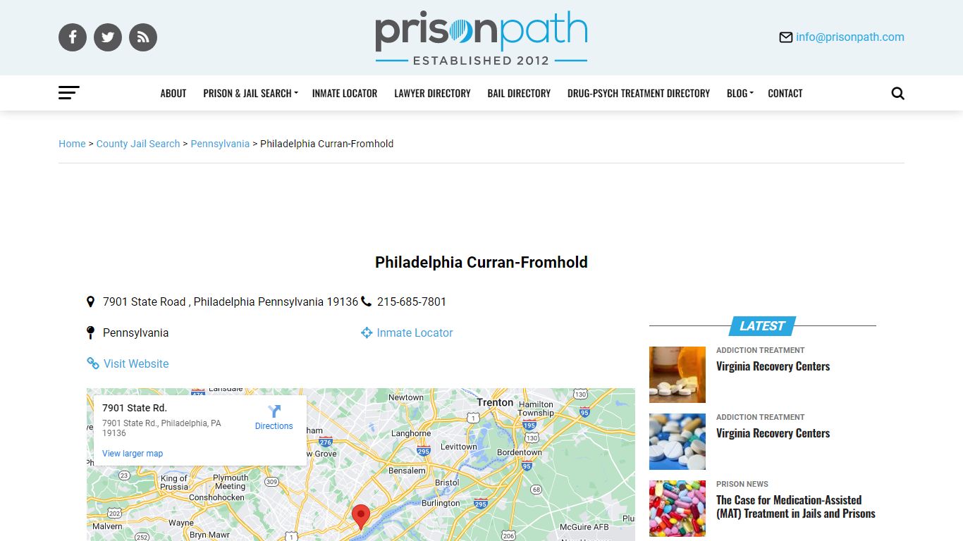 Philadelphia Curran-Fromhold - Prison Inmate Search & Locator