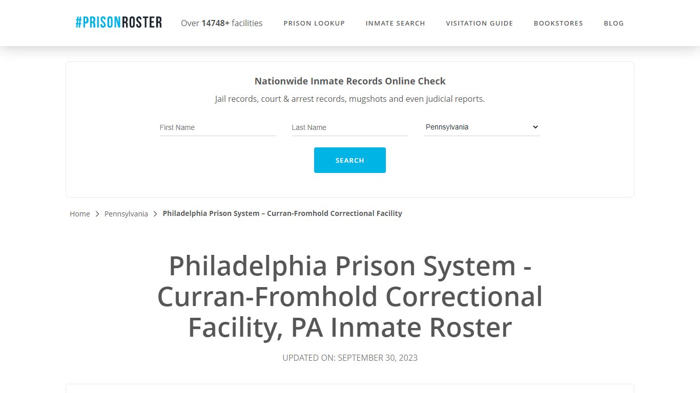 Philadelphia Prison System - Curran-Fromhold Correctional Facility ...